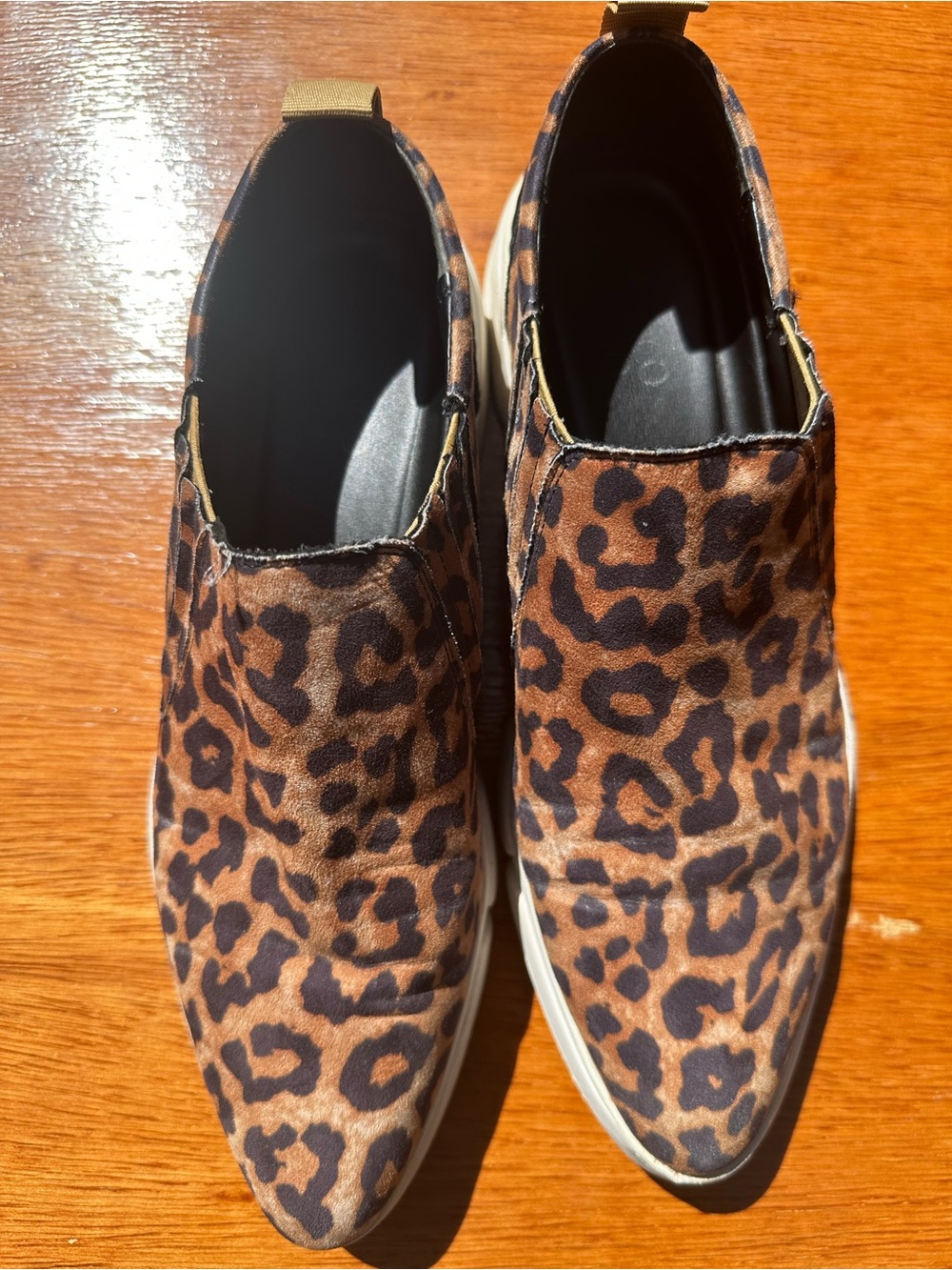 Franco Sarto Leopard-Print Slip-On Flats - Brown & Black